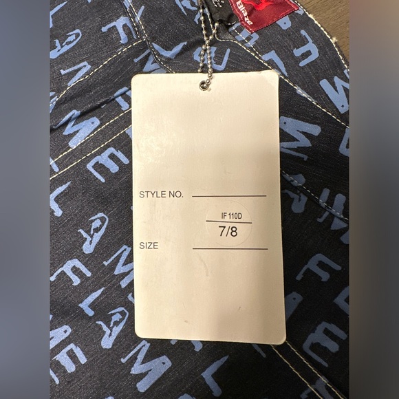 NWT Rare Johnny Blaze Flame Jeans Capris- sz.7/8 - Picture 4 of 11